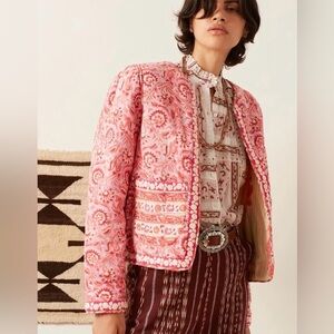 Alix of Bohemia Hudson Hydrangea Quilted Jacket NWT L | Luxury Boho Coat